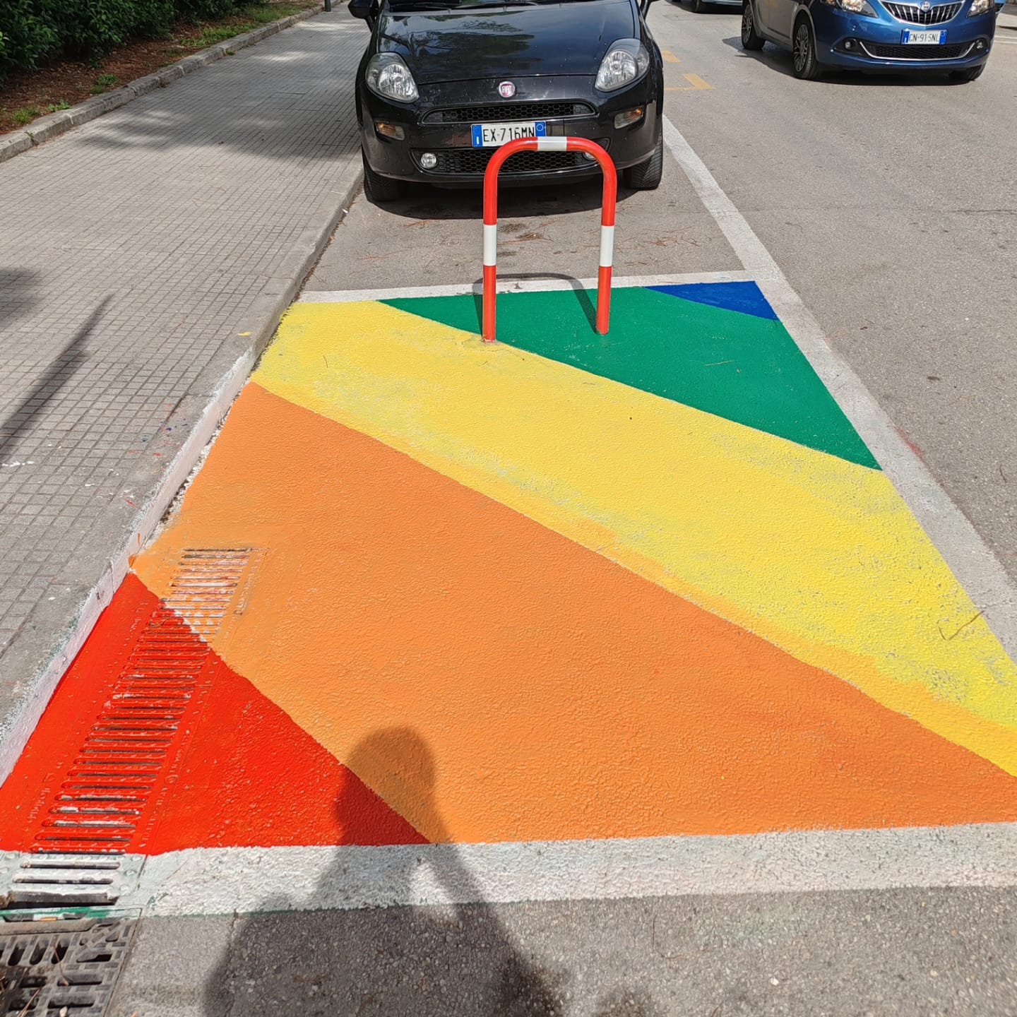 Un parklet realizzato in via Setificio